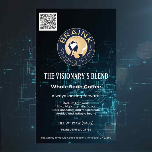Braink specialty coffee label detail. the visionary´s blend.