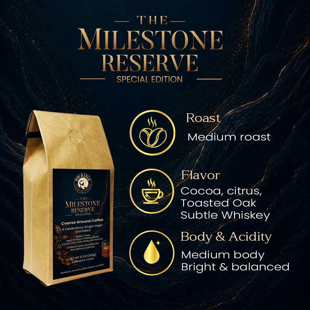 Braink single origin specilaty coffee tasting notes information the milestone reserve